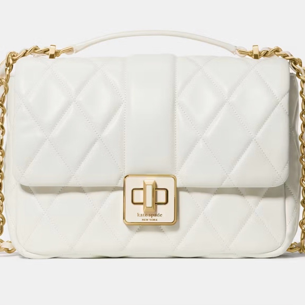 Kate Spade Ivory Quilted Clutch